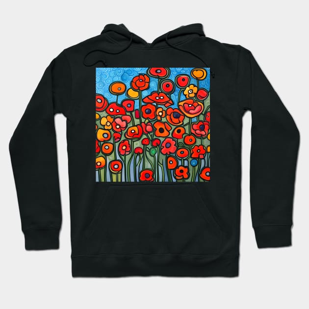 Field of Poppies Hoodie by Colin-Bentham